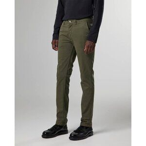 NN07 Pants Mens Size 36x32 Green Chino Straight Slim Fit MARCO in Dark Army NEW
